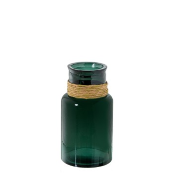 Jarrón Vidrio Reciclado 28cm Aul C/enea Ø15x28cm