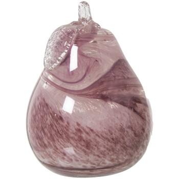 Figura Pera Cristal Rosa Tierra Ø11x17cm