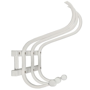 Perchero Pared Madera 3 Brazos Blanco 45x21x30cm,madera:abedul+alam