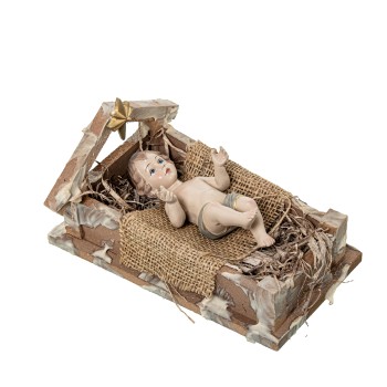 Bébé Jésus Dans La Crèche†en Résine 21cm
