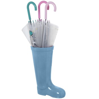 Blue Ceramic Umbrella Holder, Boot Shape 32x18x45cm