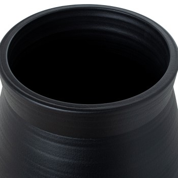 Macetero Cerámica 51cm Negro Mate Ø30x51cm