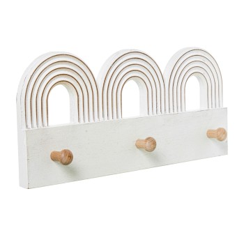 Appendino Da Parete In Legno 3 Ganci 36x4x16cm