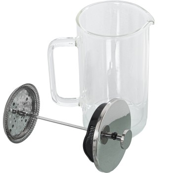 Cafetera Émbolo 1000ml Cristaldoble/acero Inoxidable 10,5x16x22,5cm Cristal Borosi