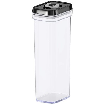 Pote De Cozinha Acrílico Tampa Preta 2300ml