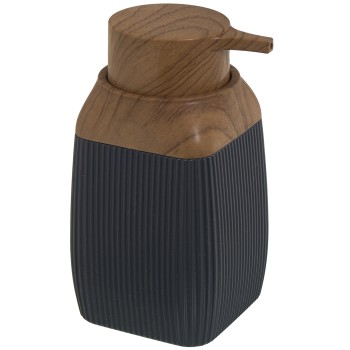 Grey Acrylic Bathroom Soap Dispenser 7x7x14cm