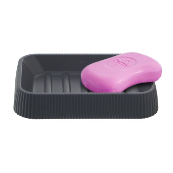 Grey Acrylic Soap Dish- _13x9x2,5cm