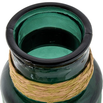 Jarrón Vidrio Reciclado 28cm Aul C/enea Ø15x28cm