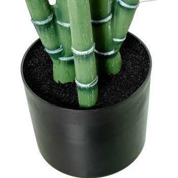 Planta Artificial Palmera Bamb 180 Cm 6 Troncos 26 Hojas 180 Cm.