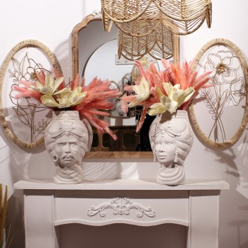 Adorno Pared Metal Flores 37x2x60cm