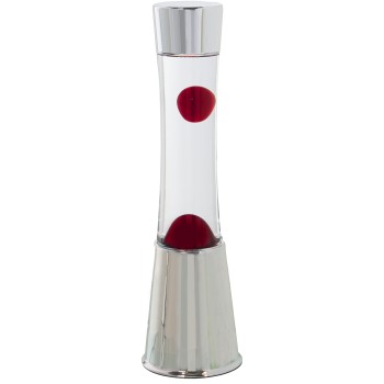 Shiny Metal Lava Lamp Liquid Clear/red_ø11x39cm