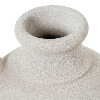 Carafe Decorative En Céramique 50cm Blanc Sable_26x50cm