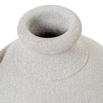 Carafe Decorative En Céramique 40cm Blanc Sable_21x40cm