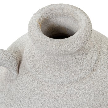 Carafe Decorative En Céramique 30cm Blanc Sable_23x30cm
