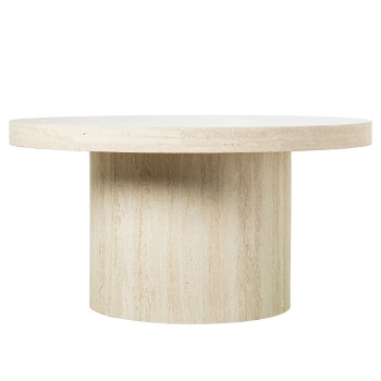 Tavolino Da Salotto In Legno Naturale Ø80x42cm