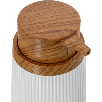 Dosificador Jabon Baño Acrilico Blanco Ø7x16cm